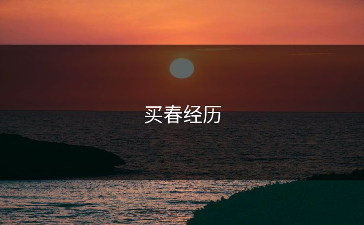 买春经历