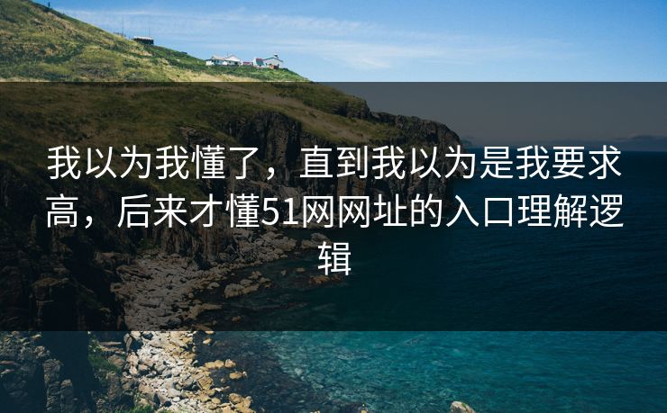 我以为我懂了，直到我以为是我要求高，后来才懂51网网址的入口理解逻辑